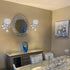 TISLYCO Silver Crystal Sconces - Modern Wall Lighting with Hanging Crystal Ball, Wall Mount Lamp for Bedroom, Living