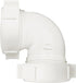 Plumb Pak PP55-5W Sink Drain Pipe Elbow with Reducing Washer, 90 Deg, 1-1/2 in, Plastic