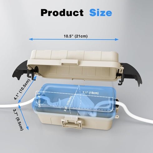 IP55 8.3 4.1 3.7 inch FLEMOON Outdoor Electrical Box Waterproof with Detachable Awning Covers, x x Weatherproof