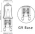 AHEVO G9 Bulb 120V 25W T4 2 Bulb Bulbs,Chandeliers, Dimmable,2700K (6 Pack) Halogen JCD Type Pin Base Light Replacement