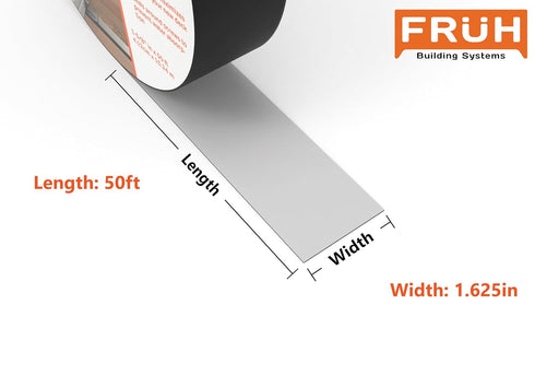 Butyl Joist Tape for Decking 1-5/8" X 50', 1 Pack - Seals and Protects Wood Joists and Beams from Water Damage and Corrosion - Weatherproof, Self-Adhesive, Extends the Life of Your Deck