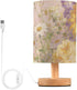 Yuiboo Bedside Lamp Living Room Lamps Electric Watercolor Sunflower & Rose Bouquet Lights
