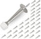 Heavy Duty Solid Door Stop 36 Pack with Soft Rubber Tip, Satin Nickel Zinc Die Cast Door Stopper Protects Wall & Door
