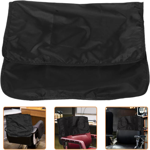 19.21X16.73X3.94 Inches Hemoton Salon Chair Backrest Protection Pad Cover Black Chair Back Protector for Barber Shop
