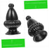 TEHAUX 2pcs Modern Decorative Lamp Finial Knob for Lighting Simple Installation Black Aluminum Shade Accessory