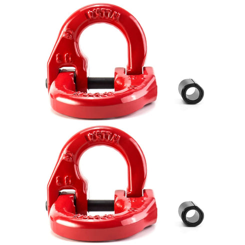G80 Alloy Steel Coupling Link, 2 Pack 1/4" Hammer Lock Chain Connector, Red, 2645 lbs Working Load Limit