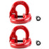 G80 Alloy Steel Coupling Link, 2 Pack 1/4" Hammer Lock Chain Connector, Red, 2645 lbs Working Load Limit