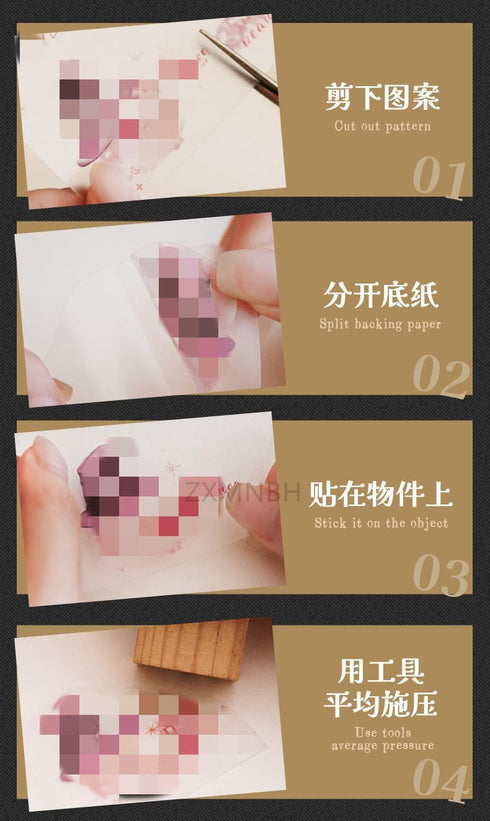 5 Pcs/Pack Stickers for Scrapbooking Kit Magic Bottle Aesthetic Paper Diary Planner Junk Journaling Decorative Supplies