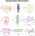 Muka 100 PCS Piggy Paper Clips, Cute Animal Shaped Paper Clips for Office Supplies, 1 1/2"L x 1"W