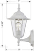 E26 60W Bulbs WISBEAM White Outdoor Wall Lantern, Outdoor Wall Sconce for House Porch Lighting Fixture, Base Max, Metal
