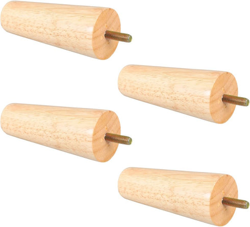 NUOBESTY 4pcs Solid Wood Furniture Legs Tapered Sofa Replacement Legs 5x12cm M8