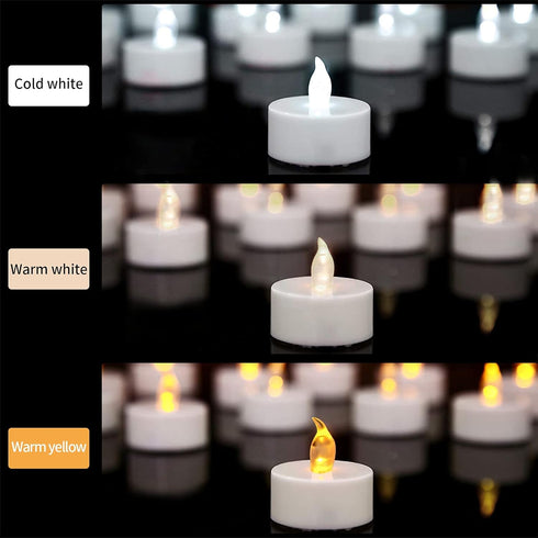 VETOUR 12pcs LED Tea Lights,Battery Operated Tealights Candles Realistic Flickering Pumkin TeaLight Candle Long Lasting