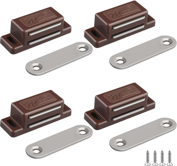 FNFAI Cabinet Magnetic Catch - 4 Pack Cabinet Door Magnetic Latch for Cupboards