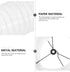 Uonlytech Nordic Style Floor Lamp Shade Paper Standing Light Cover for Living Room Bedroom Hotel Decoration Replacement