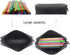 Enyuwlcm Stylish Simple Waterproof Pencil Bag, Small Square Fabric Pencil Case Black and Gray 2 Pack