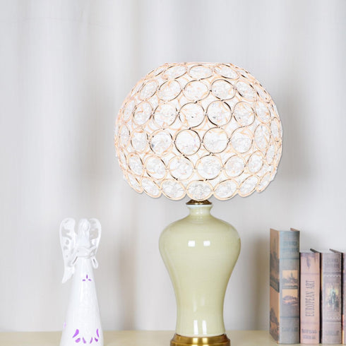 6.3 Inch Angoily Crystal Lampshade Iron Art Ceiling Light Shade Decorative Glass Lamp Cover for Pendant and Wall