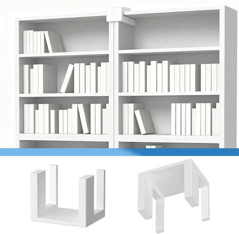 Generic 4 PCS Bookcase Connector Compatible with IKEA Billy BookshelfBookshelf Hook Clip Aligner Shelf Straightener