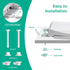 2 Pack, 18.5"L 14"W Toilet Seat Elongated Toilet Seats with Cover Quiet Close, Never Loosen Bumpers, Easy Removing