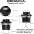 20Pcs AC250V/3A AC125V/6A Off(ON) NO Lock Round Momentary Push Button Switch, Black Cap