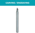 Dremel 118 Rotary Tool Accessory Carving Bit, Perfect for Wood, Plastic, Linoleum, Soft Metals, Gray, 1/8 in