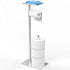 CISILY Silver Stainless Steel Toilet Paper Holder Stand with Phone Shelf, Bathroom