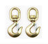 HI-GEAR 2 Ton Hoist Swivel Hooks, Heavy Duty Swivel Eye Hook for Lifting Chains, 4,400 Lbs Capacity, Pack of 2.