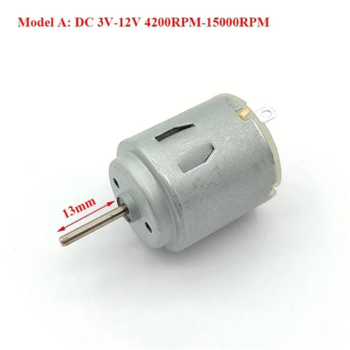 CFNXKTWBR 1PC R260 3V-6V 3V-12V 24mm 3V-12V) Mini Electric Motor / High Speed Micro Round Motor Long Shaft DIY Toy Car