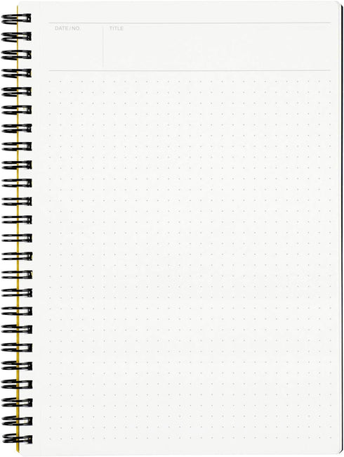 Maruman MNEMOSYNE Notebook, 8.27 x 5.83 Inches (A5), 80 Sheets, 5mm Dot Grid (N105), White