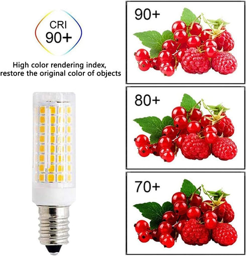 10W E12 Bulbs Dimmable 100W 102 2835 1500Lumen 3000K Bulb CRI>90+ Light,4 Pack Mini LED Corn Light Replacement