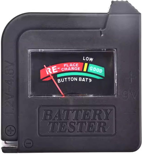 Black BT860 Voltage Tester, Checkers for AA AAA 9V Batteries, Electrical Equipment Tools for Home Improvement