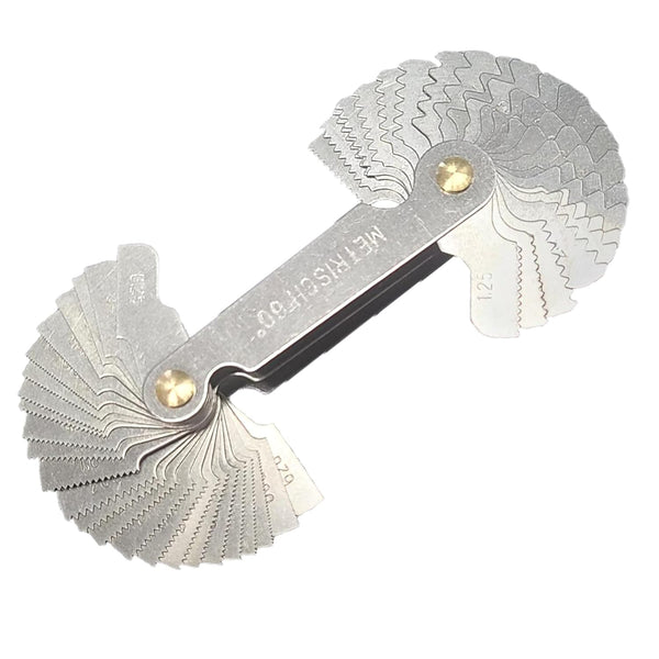 Thread Pitch Gauges Measure Tool Set, Stainless Steel Metric & Imperial Screw Gauge for Industrial Measurement