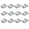 12Pcs Silver M8 Solid Half Moon Nuts, Washer Spacer Furniture Hardware Accessories for Connect (27mm x 14mm)