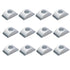 12Pcs Silver M8 Solid Half Moon Nuts, Washer Spacer Furniture Hardware Accessories for Connect (27mm x 14mm)