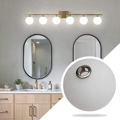 4.7 KCO Lighting Frosted White Glass Globe Shade Replacement Frosted White Glass Lampshade Cover for Light Fixtures