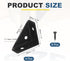 4Pcs 38mm 38mm PATIKIL Corner Brace Brackets, x Carbon Steel Triangle Corner Braces Angle Joining Support with Screw