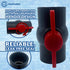 Poolzilla 2" PVC Ball Valve (2 Pack) - Leak-Proof Shut-Off Valve with Easy-Turn Handle for Schedule 40 PVC