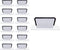 Y YOMA 12 Pack Plastic Hanging File Folder Tabs with Inserts, 1/5-Cut Adjustable Tabs for Letter Size, Legal Size, A4