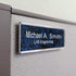 LHS My Business 2x8 N6 Engraved Name Plates for Door Sign Personalized Cashew Plastic Plaque with Black Letters - Made