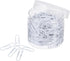 MECCANIXITY Paper Clips, Small Size 1.1 Inch, Vinyl Coated, 200 Count, White, Box for Organizing Office Home