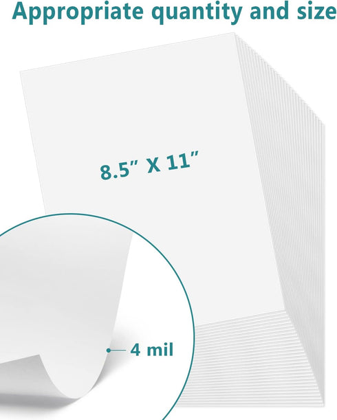 Printer-30 8.5x11 Gwybkq Premium Printable Vinyl Sticker Papers for Inkjet Matte Waterproof White Decal Labels