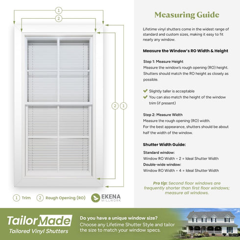 Ekena Millwork 3" (12/Bag) Lifetime Vinyl Shutter-Lok's, Wicker