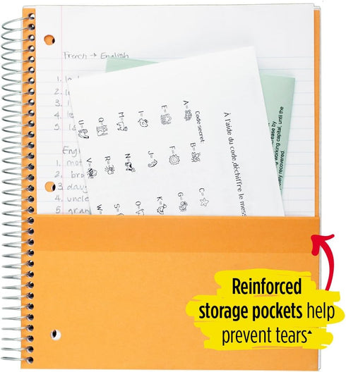Five Star Spiral Notebooks, 1 Subject, 100 Sheets, Wide Ruled Paper, 3 Pack, Red, Black, Blue