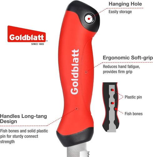 Goldblatt Linoleum Knife - Stainless Steel Roofing & Flooring Knife, Soft-grip Handle, Hook Knife for Cutting Carpet