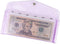 Purple Cash Envelope Wallet PVC Budget Wallet with Reusable PP Frosted Money Pocket Dividers & Month Label Stickers