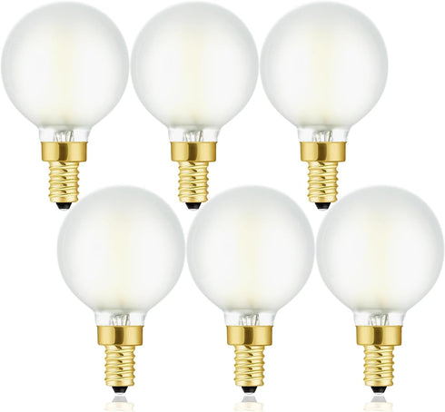 Leools Dimmable g16.5 led Frosted Bulb e12 g16 1/2 led Candelabra Bulb