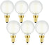 Leools Dimmable g16.5 led Frosted Bulb e12 g16 1/2 led Candelabra Bulb