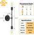2-Light (1 Pack) FadimiKoo Black Bathroom Lighting Over Mirror, Modern Sconces Wall Light Fixtures, Indoor Semi Flush