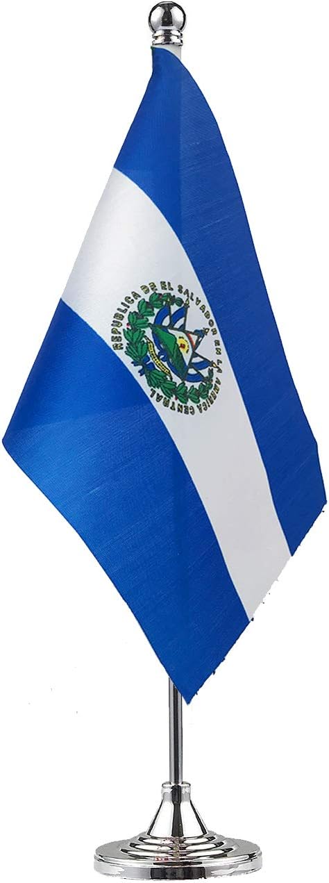 El Salvador Flag Table Flag - Desk Flag, Office Flag, International Country Flags for Decoration