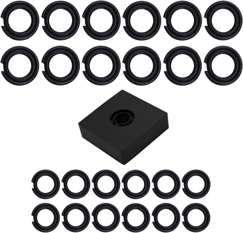 12+12 Sets 1/2 & 3/8" Impact Retaining Ring Clip, Friction Ring Hog Ring with O-Ring for Milwaukee Electric Pneumatic