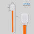 5" Cleanroom Swabs (100 pcs, Length/Swab Head Width=125 mm/14.5 mm, Orange, Rectangular Flat Head) Knitted Polyester Swabs Mid-Size General Purpose Lab Swab Sticks (A7145B)